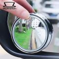 Car Safety Mirror 360-degree Adjustable Car Blind Spot Mirror Set for Enhanced Safety Wide-angle Lens Design Frameless Convex Side Auxiliary Mirrors Auto Parts Accessories Blind Spot Car Mirror. 