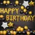 birthday full decoration sets (black and gold). 