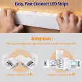LED Light Strip Connectors 4 Pin RGB LED Lights Connectors,Gapless Connectors,L Shape Connectors for SMD 5050 LED Strip. 