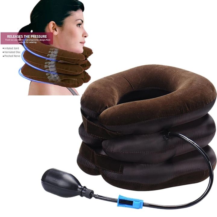 Neck Stretcher Inflatable Air Pillow Cervical Brace Neck Traction ...