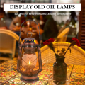 25Cm Iron Antique Bronze Oil Lanterns (Cover) Nostalgic Portable Outdoor Camping Lamp Leak Proof Seal Outdoor Camping Light. 