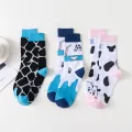 1 Pair Women Socks Cotton Cow Lover Animal Socks 36-43EUR. 