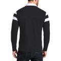 Men's Long Sleeve Polo Shirts Casual Shirt Slim Fit Patchwork Collared Shirt Lapel Business Fitness T-shirt. 