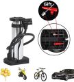 Bicycle Foot Pump – Mini Foot-Activated Air Pump for Road & Cycle Bikes, Small Portable Bike Pump. 