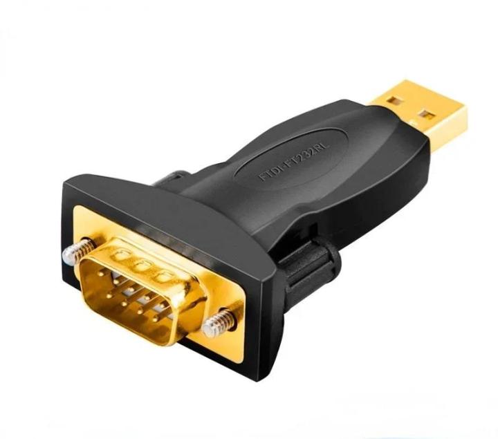 USB To DB9 Serial Adapter Gold Plated Male To Male Female RS232 FTDI PL2303 Converter Plug Adapter for Laptop Computer