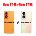 OPPO Reno8 T 5G / Reno 8T 5G Phone Case Lens Protection Casing Solid Straight Edge Liquid Silicone Soft TPU Back Cover. 