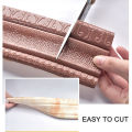 3D Wall Skirting Wallpaper Baseboard Flexible Waterproof PE Foam Molding Trim Peel Stick Rubber Wall Base Moulding Trim Self-Adhesive Vinyl Wall Sticker Decoration. 