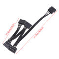 4Pin 1 Male To 3/4/5/6 Female Splitter Adapter SATA Power Hard Disk Extension Hard Drive Cable Cologo. 