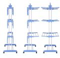 Three (3) Layer Powder Coating Steel Cloth Rack. 