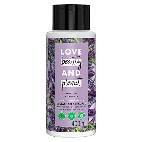 Love Beauty & Planet Argan Oil and Lavender Natural Shampoo for Dry & Frizzy hair|No Sulfates,No Paraben|400ml (FROM INDIA SAB)