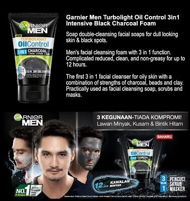 GARNIERS%20MEN%20Turbolight%20Oil%20Control%203%20in%201%20Charcoal%20Wash,%20Scrub%20&%20Mask%20-%20100g%20-%20Image%204