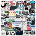 50pcs Funny Cartoon Software Engineer Stickers IT Programming Decals For Laptop Water Bottle Phone Geek Waterproof Graffiti. 
