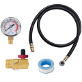 Air Tank Valve Kit with Gauge, Air Tank Repair Kit Come with 2 Inch Pressure Gauge with 1/8 Inch NPT, 4 Ft Air Hose. 