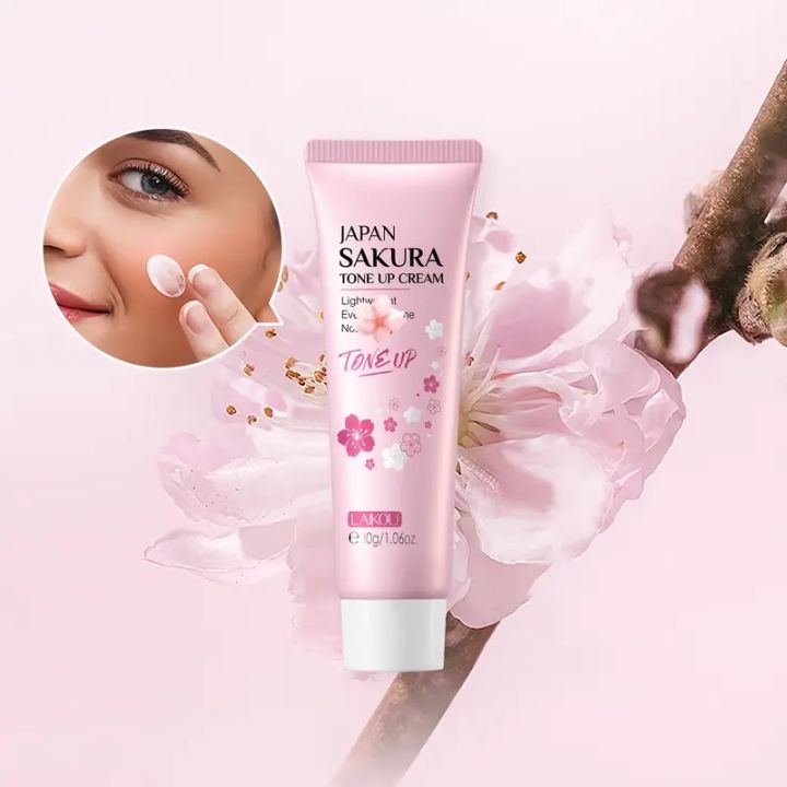 LAIKOU%20Sakura%20Tone%20Up%20Cream%2030g%E2%80%93%20Even%20Skin%20Tone%20Primer%20&%20Moisturizer,%20Long-Lasting%20Waterproof%20Face%20Cream%20with%20Brightening%20Formula%20for%20Radiant%20Skin%20-%20Image%202