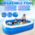 Air Swimming Pool Summer Inflatable Family Kids Bathtub(Size :210X150X60 cm). 