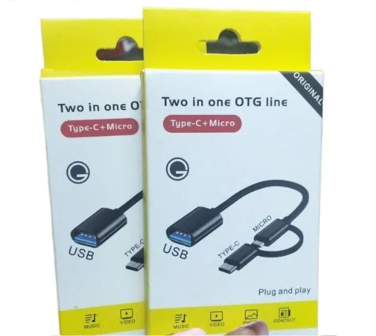 (RS-OTG2) TWO IN ONE TYPE -C TO MICRO - BLACK