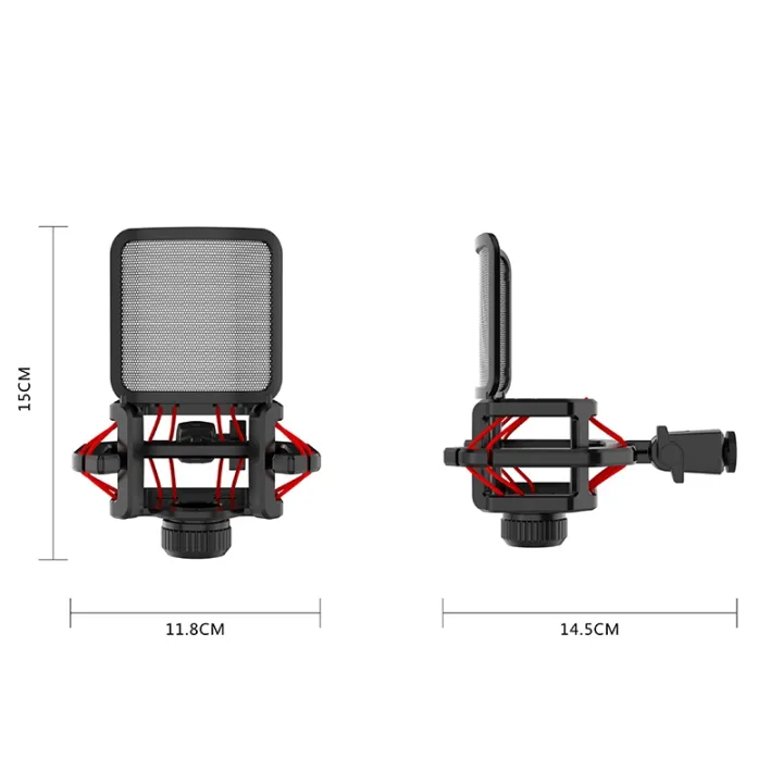 Microphone%20Shock%20Mount%20with%20Microphone%20Filter%20Windscreen%20Reduce%20Noise%20Anti%20Vibration%20Screen%20Stable%20Easy%20Install,Red%20-%20Image%203