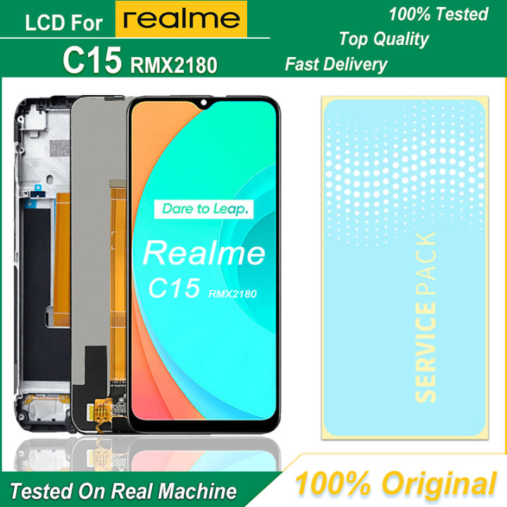 6.5 Original Display For Realme C15 LCD Screen Touch Digitizer Assembly Replaceable parts For Realme C15 RMX2180 RMX2195 LCD