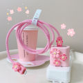 Flower Case For Apple 18w/20w Charger Protective Case Is Applicable For IPhone 15 14 13 12 11 Data Cable Protector Shell Sleeve. 