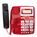 Big Button Corded Phone LCD Brightness Adjustment Red Corded Landline Phone Sturdy HD Hands Free Calling for Senior for Office. 