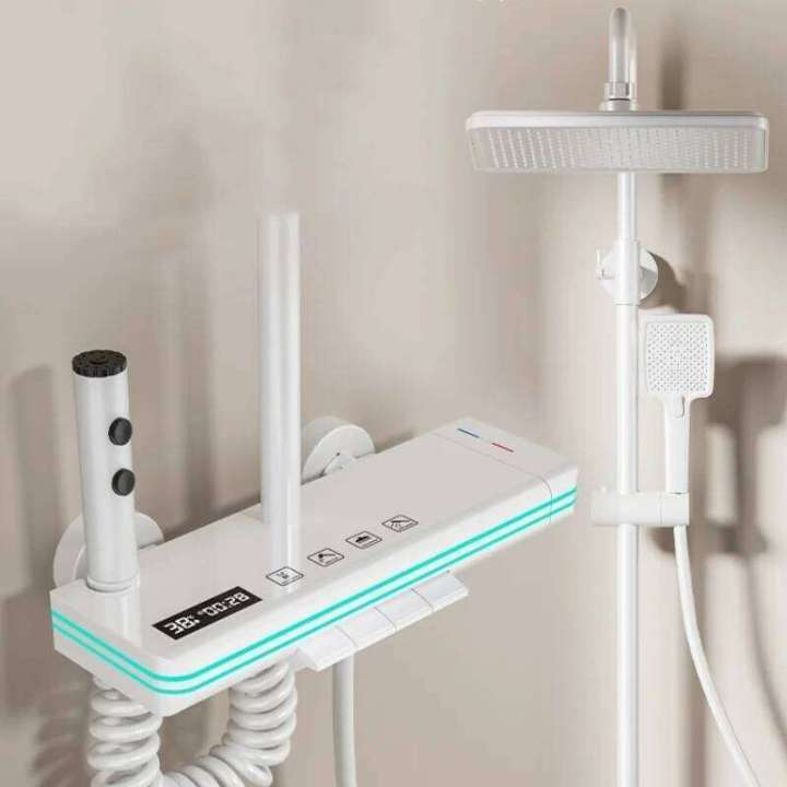Faucet Full Set Temperature Smart Digital Display Shower System with ...