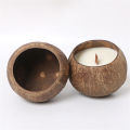 Coconut Shell Candle Holder Candlestick Natural Coconut Bowl Desk Organizer. 