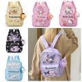 Sweet Nylon Kuromi Backpack Cinnamoroll Pompompurin Children School Bag Kt Cat Cartoon Knapsack Kids Pack. 
