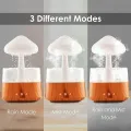 Raincloud Humidifier Essential Oil Raining Desk Humidifier Rain Cloud Night Light Diffuser Relaxing Rain cloud Humidifier with Raining Cloud Diffuser Rain Drop humidifier Sound (Wooden colour). 