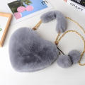 Women's Furry Accessories Luxury Faux Fur Handbags Small Handbags Ladies Chain Shoulder Bag Fluffy Plush Handbags. 