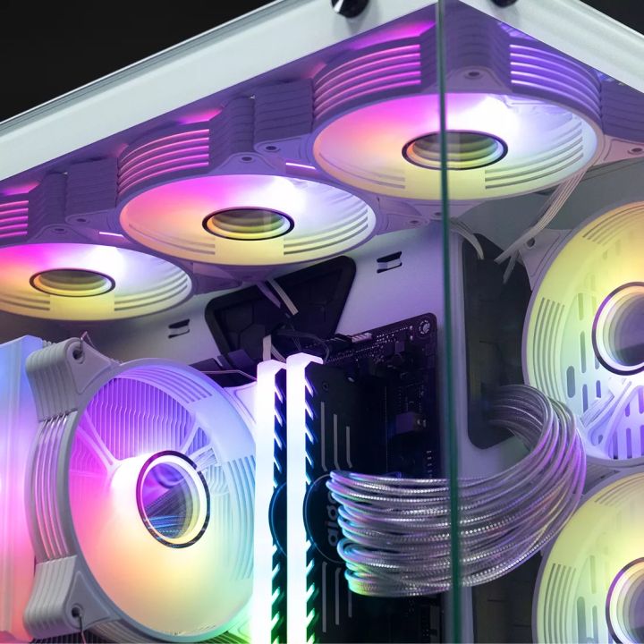 Aigo%20AR12PRO%20white%20120mm%20rgb%20fan%204pin%20PWM%20Cooling%20fan%203pin5v%20Unlimited%20space%20argb%2012cm%20ventilador%20PC%20gamer%20Computer%20Case%20fan%20-%20Image%203