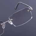 Oversized Myopia Glasses Men Gradient Gray Lens Rimless Frame Anti Blue Light Computer Eyeglasses For New Business Male Eyewear. 