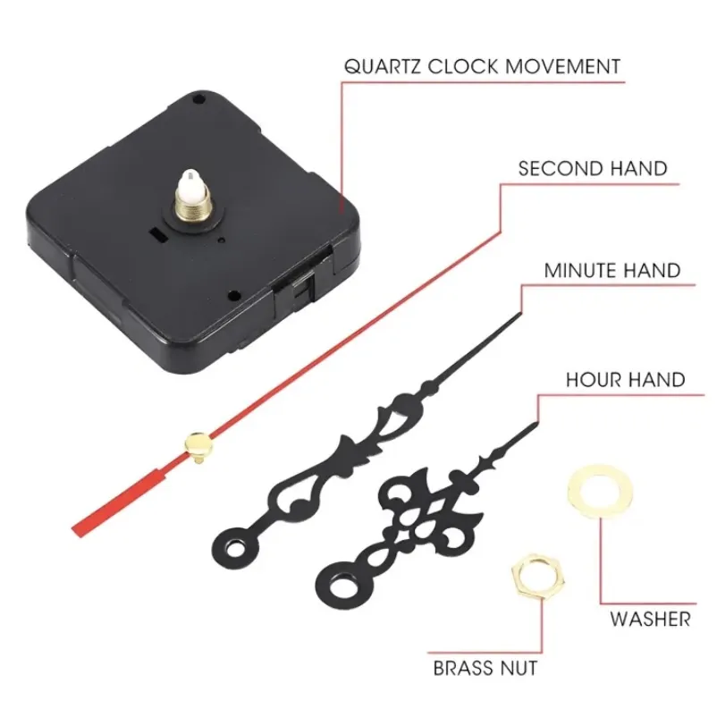 Silent Quartz Diy Wall Clock Movement Mechanism Non Ticking Repair Parts Replace - Foto 10