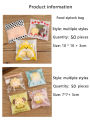 50pcs/lot Transparent Biscuit Cellophane Self Adhesive Goodie Bags Scattered Roses Pink Flower Soap Packaging Bag Homemade Pack. 