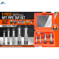 5 Pieces NPT Pipe Tap Set Thread Forming Taps Carbon Steel Damaged Pipe Threads 1/4" 3/8". 