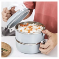 Multi Layer Stainless Steel Hot Lunch Box (2 Layer). 