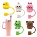 Drinkware Accessories 10mm Animal Shape Straw Topper Silicone Reusable Straw Cover Dust-Proof 3D Straw Cap 30&40 Oz Tumbler. 