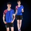 2023Badminton Clothes Outfit Men's and Women's Short-Sleeved Sports Summer Volleyball Tennis Table Tennis Training Uniform Customization. 