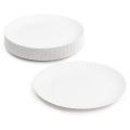 25 Pcs Disposable Party Paper Plate White Baby Birthday Party Decoration Paper Dinner Plate Round Disposable Items – Small, Medium. 