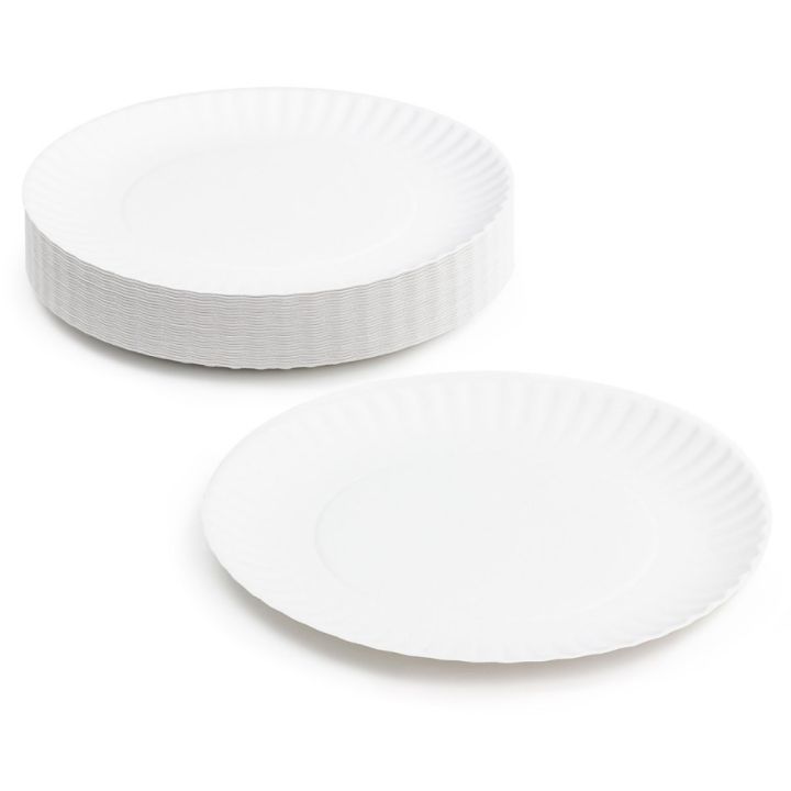 25%20Pcs%20Disposable%20Party%20Paper%20Plate%20White%20Baby%20Birthday%20Party%20Decoration%20Paper%20Dinner%20Plate%20Round%20Disposable%20Items%20%E2%80%93%20Small,%20Medium%20-%20Image%203
