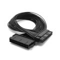 PSU Power 24 Pin Extension Cable for ATX Motherboard, 24Pin to 24(20+4) Pin 12 inch/ 30cm Black. 