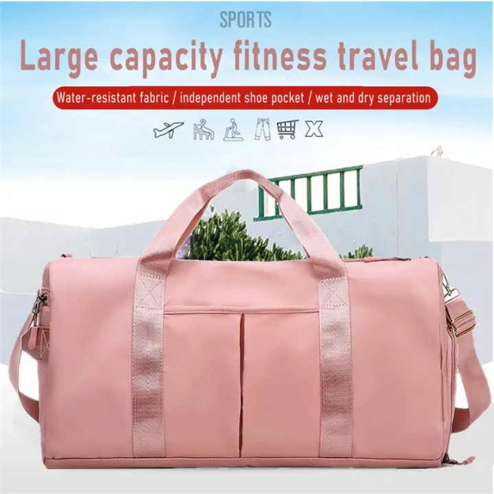 High-Quality%20Pink%20Duffle%20Bag,%20Dry%20Wet%20Separated%20Sport%20Handbag%20for%20Men%20Women%20Gym%20Training%20Travel%20Backpack%20Yoga%20Bag%20-%20Perfect%20for%20-%20Image%202