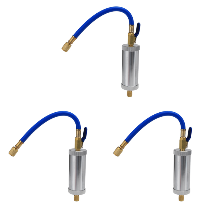 3X Dye Injector Air Conditioning Car Oil Injection R12 R134A Dye Injection 2 Ounce Pure Liquid Coolant Filler Tube Blue