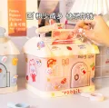 Snow House Piggy Bank Safe Box Money Saving Boxes with 3D stickers For Children Coins Cash Large Capacity Deposit Mini ATM Bank Machine Birthday Gifts for kids boys girls alkansya with password. 