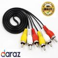 (1.5M / 3M / 5M / 10M ) Audio Video Cable Length DVD Player TV Universal 3 RCA Male to 3 RCA Male. 