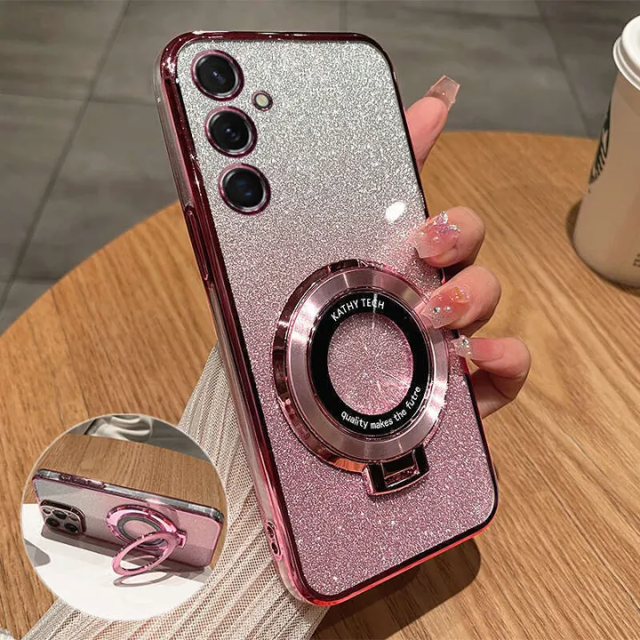 For%20Samsung%20Galaxy%20A16%204G%20A15%205G%20A25%20A35%20A55%20Case%20+%20360%20Ring%20Stand%20Holder%20Glitter%20Back%20Cover%20Clear%20Soft%20Silicone%20Shockproof%20Protective%20Phone%20Cases%20Fashion%20Casing%20-%20Image%209