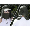 EsoGoal Summer Sun Hat Protection Caps Flap 360°Outdoor Fishing Hats With Removable Neck Face Flap Cover, UPF 50+ For Men And Women. 