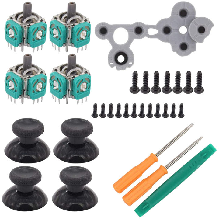 OYPFXMI 3D Analog Thumb Sticks Sensor Module Cap with D Pads R/L Button T6 T8 Screwdriver Repair Kit for Xbox One Controller