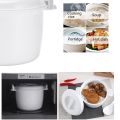 Microwave Rice Cooker Multifunction Small Lunch Container Microwave Cooker Cookware for Microwave Oven 17.5x21x14cm. 