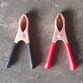 Battery Crocodile Clips{Alligator clip}  Red & Black 2 pcs(70mm). 
