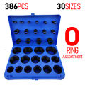 O-Ring assortment metric size o ring box 386 pieces in 30 sizes ASTM D-2000 SAE J00 BUNA-N BG715(NITRILE 70 SHORE) professional quality. 